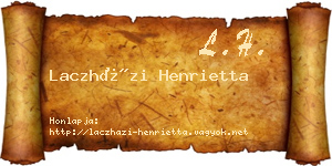 Laczházi Henrietta névjegykártya